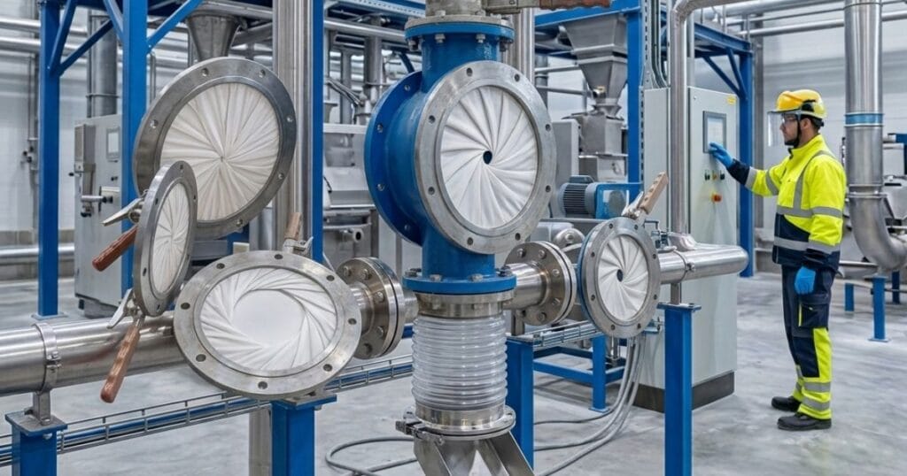 zawory do materialów sypkich